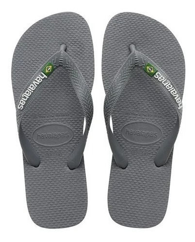 Havaianas Ojotas Brasil Logo Gris Originales