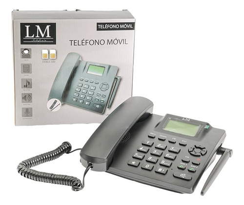 Teléfono Inalámbrico Negro Mod. Lm-751 Con Chip Para Celular
