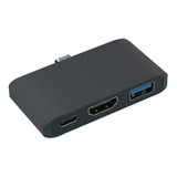 Adaptador Hub Thunderbolt Usb Tipo C Hdmi 4k Mac 3 Em 1 Dex