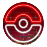 Luz Neon Led Pokebola Pokemon Anime Gamer Con Interuptor