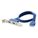 Dual Usb 3.0 Fêmea Para Motherboard 20 Pinos Conector Extens