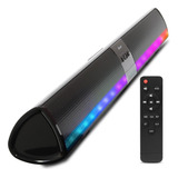 Caixinha De Som Soundbar Pc Gamer Computador Notebook Rgb 