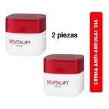 Crema Facial L'oréal Revitalift Anti Arrugas 2 Pzas De 50 Ml