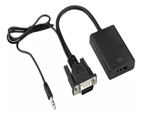 Cable Convertidor Adaptador Vga A Hdmi Audio 3.5mm Monitor