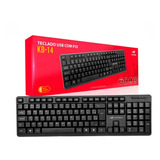 Teclado Com Fio Usb Para Pc Abnt2 C3tech Padrão Barato 