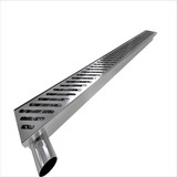 Ralo Linear Industrial Inox Com Coletor De Resíduos 100cm