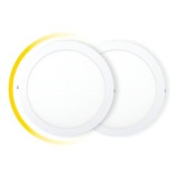 Panel Led Icon Downlight Direccional 12w Cálido Pack 2 Pzs Color Amarillo