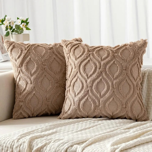 2 Decorative Cushion Covers, 45x45 Cm, Soft Velvet