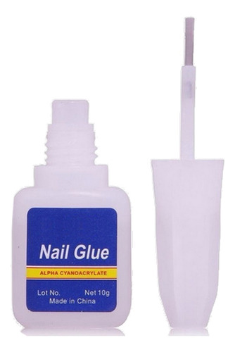 Pegamento Nail Glue Uñas Tips Deco Strass Con Pincel X10gr