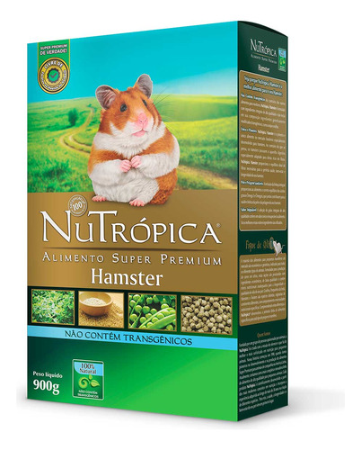 Ração Nutrópica Hamster Roedores Super Premium Gerbil 900g