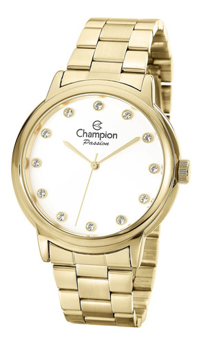 Relogio Champion Feminino Dourado Cn29874h Original