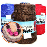 Kit 6 Barbante Felpudo Peludinho 400g - 260m Tipo Decore