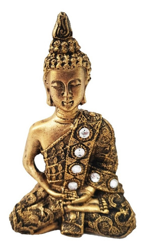 Buda Híndu Pq. Estátua Tailandês Sidarta Enfeite Em Resina