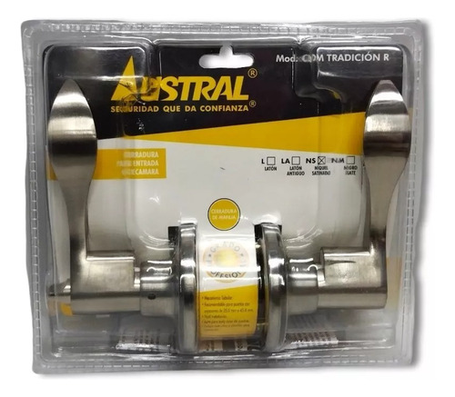 Cerradura / Chapa / Manija Para Recamara, Marca Austral