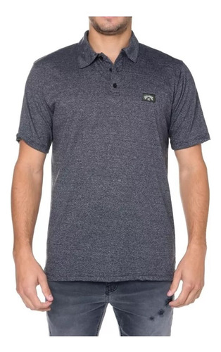 Billabong All Day Black Polo Gris Oscuro Chomba