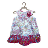 Vestido Infantil 100% Algodão Estampa Indiana Bella Bambina