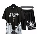 Conjuntos Playera Mangas Cortas Shorts Hombre Casual Deporti