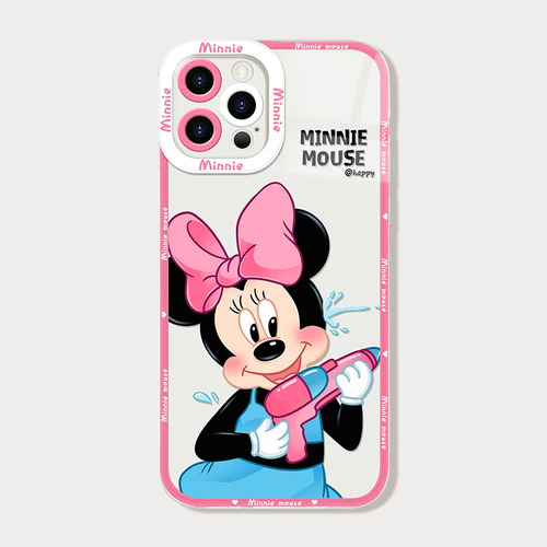 Funda Transparente De Minnie Mickey Mouse Para iPhone 15 14