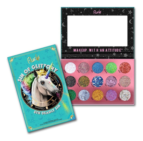 Paleta De Sombras Sin Of Glittony Rude Cosmetics