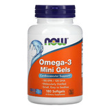 Ômega-3 Mini Gels 180epa/120dha Now Foods 180soft Importado