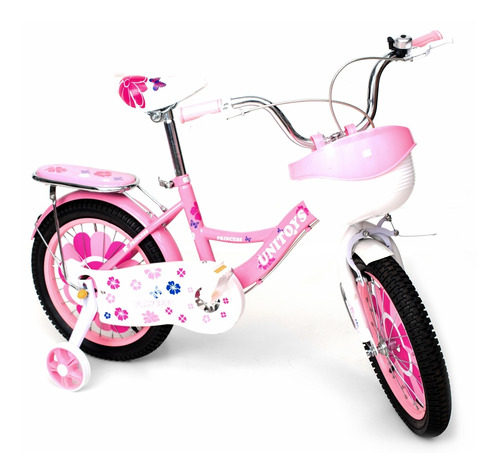 Bicicleta Infantil Feminina Rosa Aro 16 Freios V-brakes
