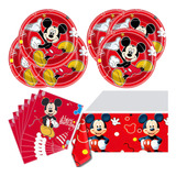 41 Piezas De Vajilla Para Fiesta De Mickey, 20 Platos + 20 S