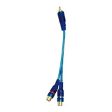 Cable Adaptador De 2 Rca Hembra A 1 Rca Macho 