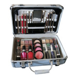 Kit Con Maquillaje Prosefional Labial Esmaltes Sombra Ojos