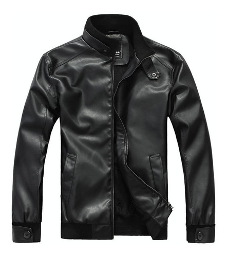 Chamarra De Piel Para Hombre Chamarra Estilo Biker De Corte