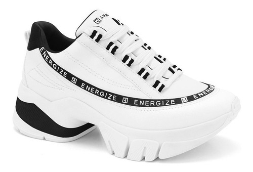 Tenis Chunky Feminino Sneaker Plataforma Blogueira Branco 