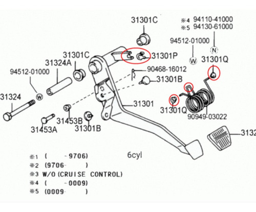 Kit Pedal Croche Toyota 4runner Celica Tundra Mr2 Tacoma Foto 2