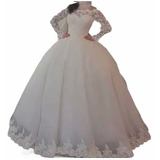 Vestidos Novia Organza Economico Blanco Ivory Alw-22408