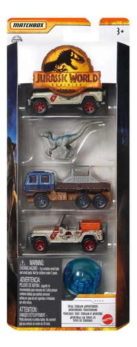 Auto Matchbox Jurassic World Pack X 5 Mattel Fmx40