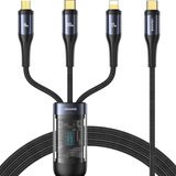 Cable De Carga Multiple 3 En 1 Trenzado C/ Pantalla Led