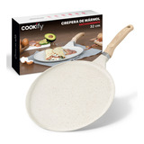 Crepera O Comal Antiadherente 32 Cm Cookify | Stone-tech Series | Libre De Pfoa, Cocina Saludable. Color Mármol Beige
