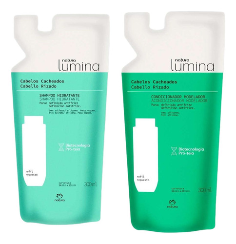 Repuesto Shampu+acond Limp Cabello Rulos Rizad Lumina-natura