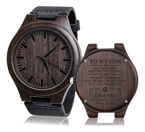 Fodiyaer Reloj De Madera Grabado Personalizado Regalos Para 