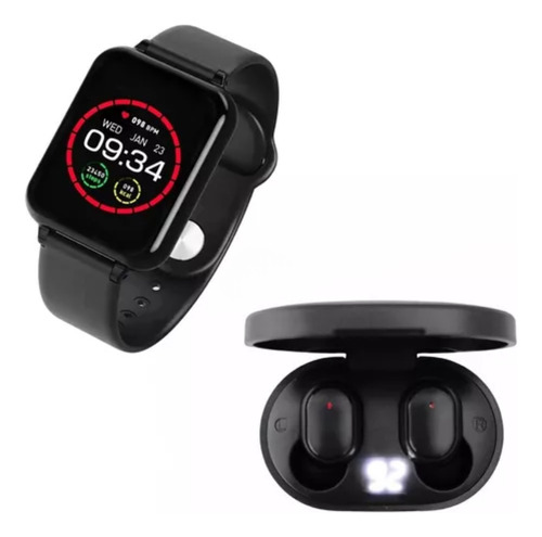 Kit Relógio Smartwatch Inteligente Masculino Feminino + Fone