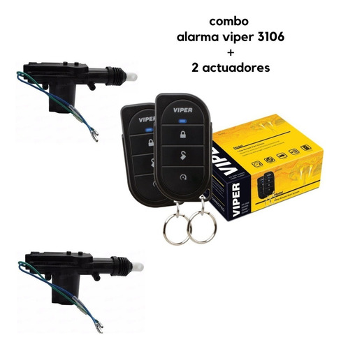 Alarma De Seguridad Viper 3106 + 2 Actuadores Combo