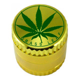 Grinder Trillador Rascador Metálico Grass Leaf Pequeño