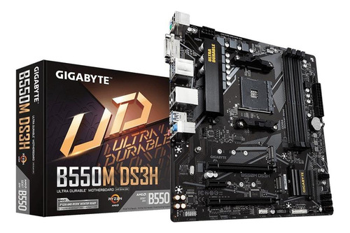 Placa Mãe Gigabyte B550m Ds3h Am4 Matx Ddr4 2x M.2