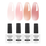 Vnicesli Kit De Esmalte De Unas De Gel Translucido Rosa Neut