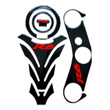 Protector De Tanque Yamaha R6 Kit 3 Piezas Fibra De Carbono 