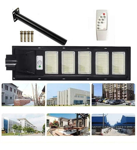 Foco Solar Led 250w Con Control Remoto Y Sensor De Movimient