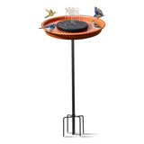 Fuente Solar Baño Pájaros Colibríes Diseño Estable Elegante