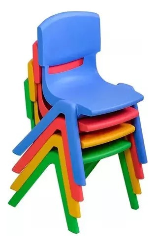 Silla De Plastico Infantil Varios Colores Niños Maxidescuent