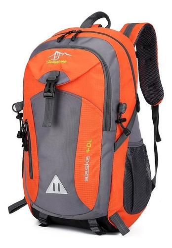 Mochila Deportiva Gym Casual Back Pack Impermeable Montaña M Color Naranja