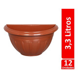 Vaso De 3,3lt Modelo Meia Lua Vertical Decora Jardim 12 Pçs