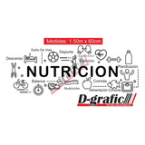 Vinil Decorativo Nutrición Salud Fisica Deporte 