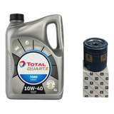 Filtro + Aceite Total Quartz 7000 X 4 L Peugeot 206 2.0 Hdi